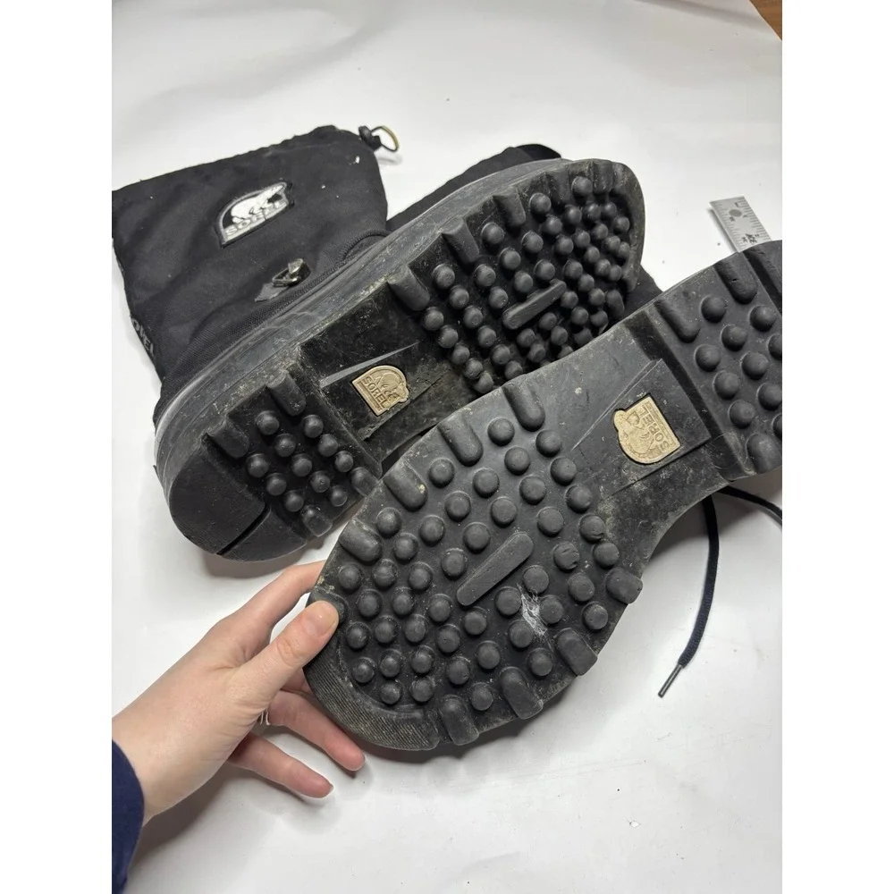 Sorel Snowfall Black Winter Insulated Snow Boots Rubber Lace-up Men's 11 EU 44